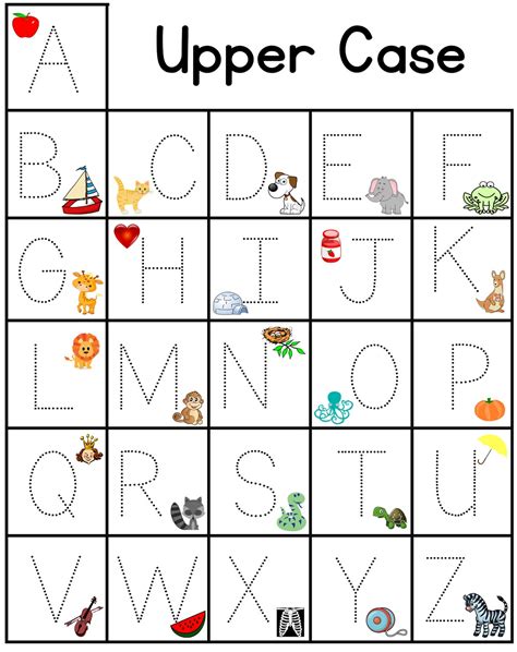 Printable Traceable Alphabet Chart For Upper And Lower Case Printable