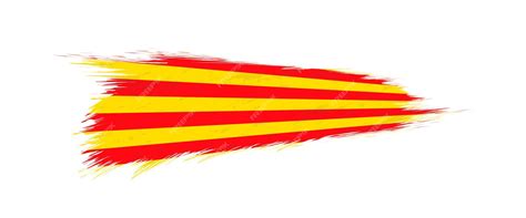 Premium Vector Flag Of Catalonia In Grunge Brush Stroke