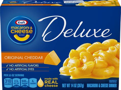 Kraft Dinners Deluxe Original Cheddar Macaroni And Cheese Dinner 14 Oz