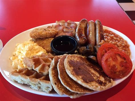 American Breakfast From A Roadside Diner In England 1024 X 768