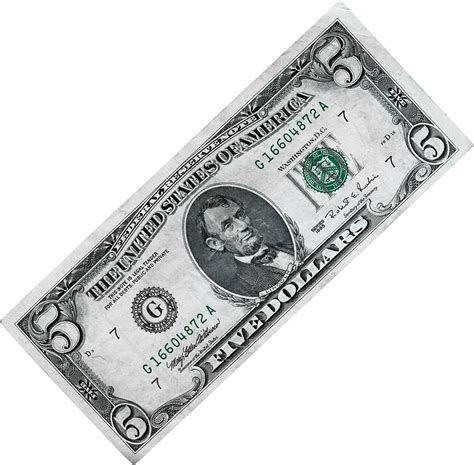 United States Five Dollar Bill Banknote United States Dollar United States One Dollar Bill