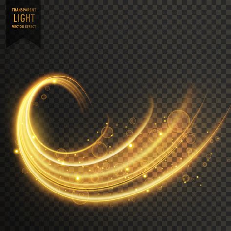 Transparent Golden Light Effect Vector Download Free Vector Art