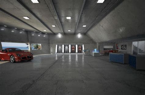 Tony Starks Garage By Alberto Birindelli 3d Artist Garage Design