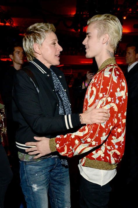 Pictured Ellen Degeneres And Justin Bieber Celebrities At Saint