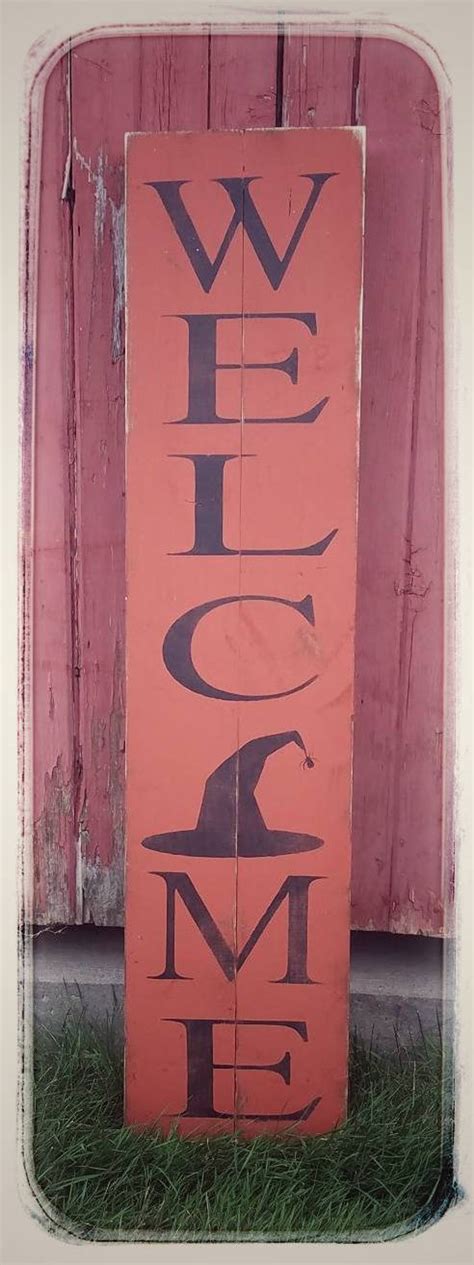Rustic Wood Welcome Sign For Porch Rustic Welcome Sign Etsy