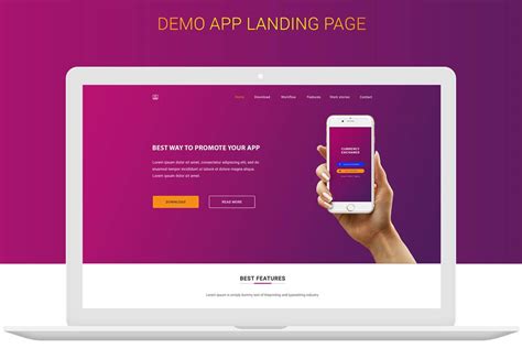 Kickofflabs for competitions and giveaways. Free Money Exchange App Landing Page Design PSD ...