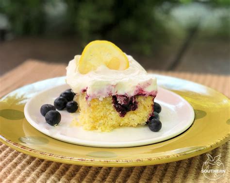 Blueberry Lemon Poke Cake A Southern Soul