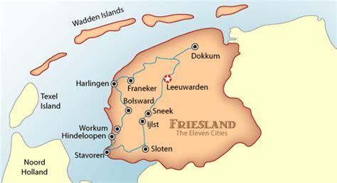 Friesland Eleven Cities Map And Travel Guide
