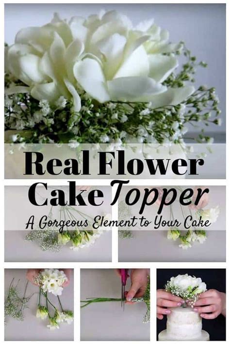 There's actually a serious benefit to choosing an unfrosted confection, and that's freshness. DIY Real Flower Wedding Cake Topper: A Gorgeous Element to ...