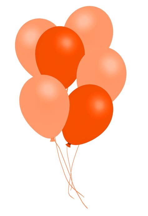 Free Orange Balloon Clip Art Transparent Background Balloon Clip Art Library