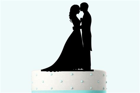 Wedding Cake Topper Silhouette Groom And By Bridesmaidthanger