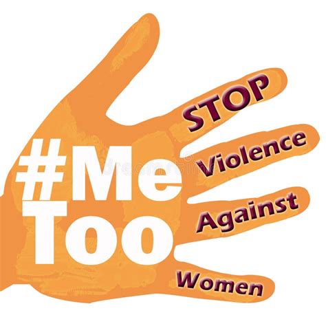 Stop Violence Against Women Me Too Symbol Grunge Vintage Stock
