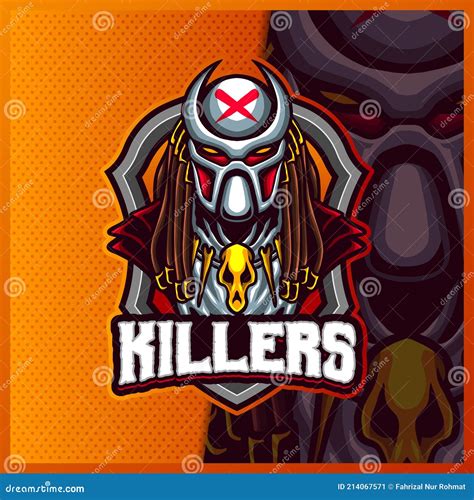 Alien Predator Killers Mascot Esport Logo Design Illustrations Vector