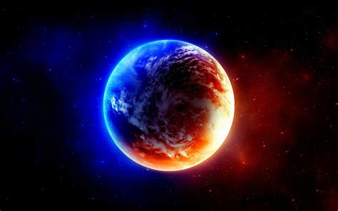 Blue Outer Space Red Planets Earth 1920x1200 Wallpaper Space Planets Hd Desktop Wallpaper