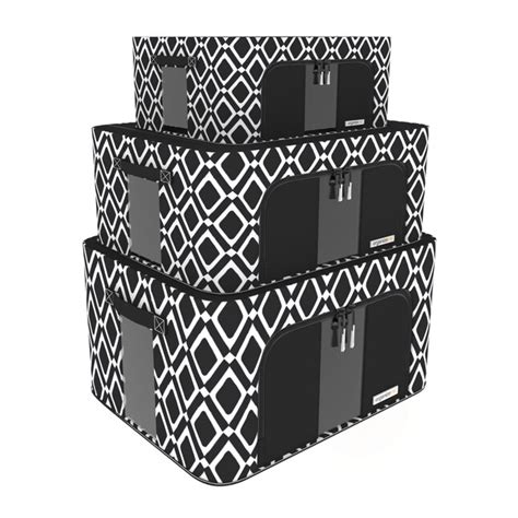Organizeme 3 Pack 16 In W X 13 In H X 195 In D Black Fabric