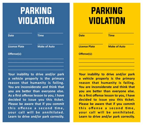 Violation Tickets - 10 Free PDF Printables | Printablee