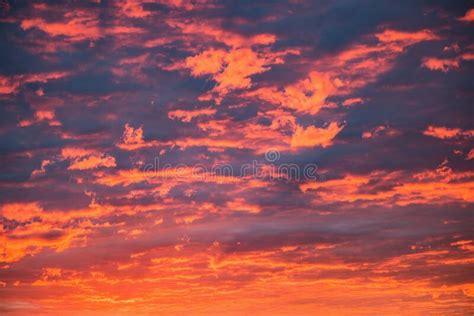 Amazing Cloudscape On The Sky At Sunset Time Stock Photo Image Of