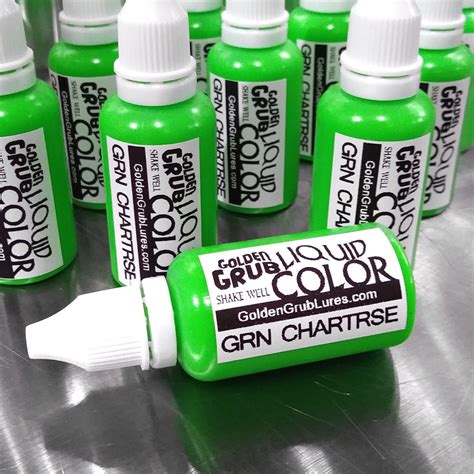 Chartreuse green is the color halfway between yellow and green on the rgb color wheel. 1 OZ. GREEN CHARTREUSE Liquid Color Dye Fishing Lure ...