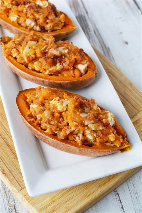 Easy Stuffed Sweet Potatoes Recipe With Turkey And Cranberry Lady And The Blog