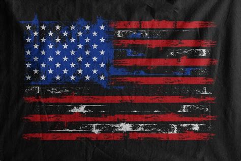 Usa Distressed Flag Illustration American Distressed Flag 716758
