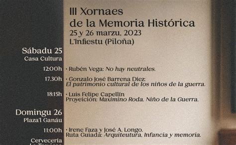 Iii Xornaes De La Memoria Histórica En Piloña La Crónica De Piloña