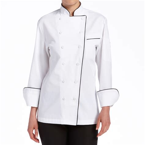 Womens Classic Piped Executive Chef Coat Cw5695 Chefwear