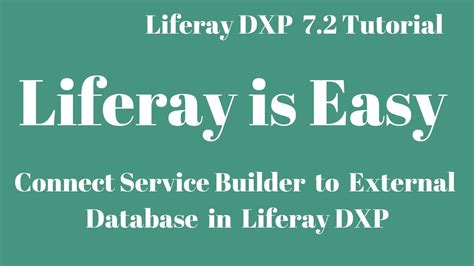 Liferay Dxp 72 Tutorial 08 Connect Service Builder To External