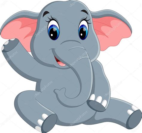 Illustration Of Cute Elephant Cartoon Stock Vector Image By