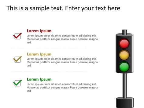 Traffic Light Status Powerpoint Template