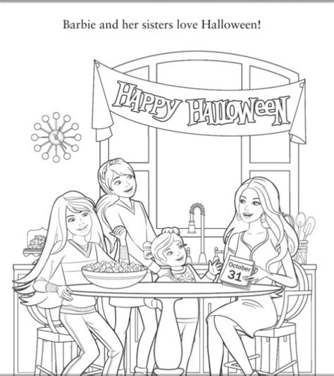 Barbie In The Dreamhouse Coloring Sheets | Halloween coloring pages