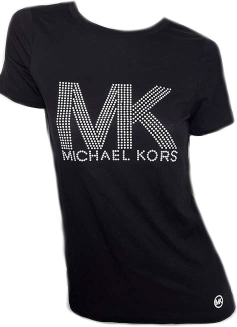 Michael Kors Womens Mk Logo Short Sleeve T Shirt Black