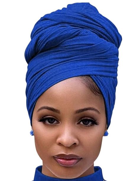 Harewom African Head Wraps For Black Women Solid Turban