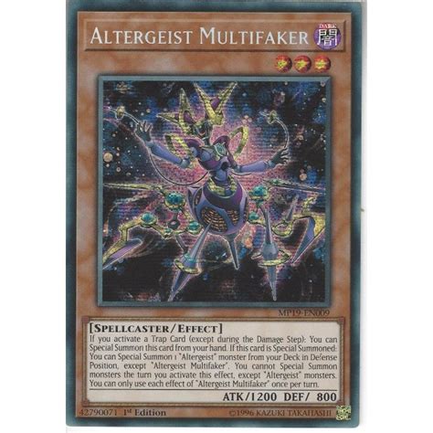 Yu Gi Oh Trading Card Game Mp19 En009 Altergeist Multifaker 1st