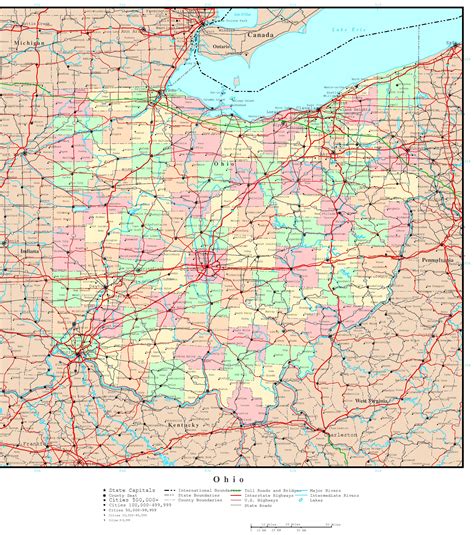 Ohio Printable Map