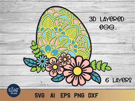 Easter Svg Bundle 3d Layered Easter Bunny Easter Egg Svg Etsy