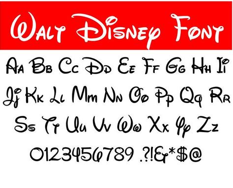 Walt Disney Font Svg Walt Disney Letters Alphabet Disney Font Svg