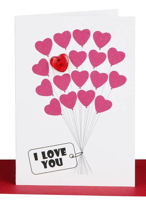 When you realize you want to spend the rest of your life with somebody, you want the rest of your life to start as soon as possible. Valentines Cards I Love you Heart Balloons | Lils ...