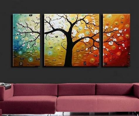 3 Piece Wall Art Paintings Tree Of Life Painting Canvas Painting For