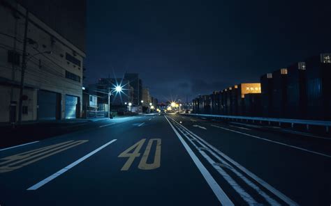 Wallpaper Japan Street Light City Cityscape Night Road Evening