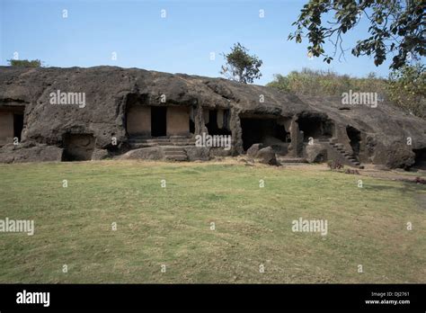 Mahakali Caves Or Kondivita Caves Viharas And Water Cistern On The