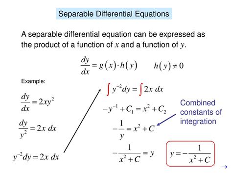 Ppt Separable Differential Equations Powerpoint Presentation Free