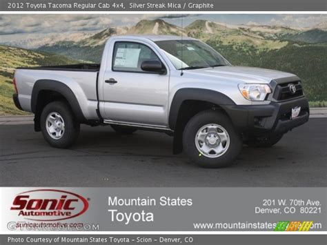 Silver Streak Mica 2012 Toyota Tacoma Regular Cab 4x4 Graphite