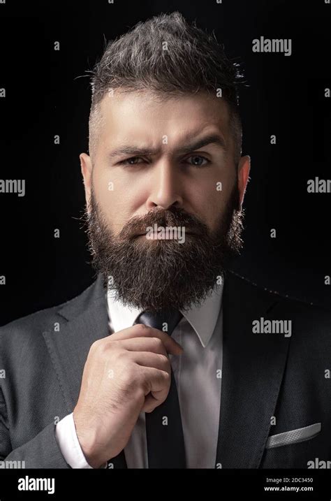 Classic Costume And Trend Rich Bearded Man Dressed In Classic Suits