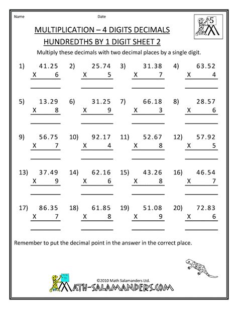 Free kindergarten to grade 6 math worksheets, organized by grade and topic. Amazing hard multiplication and division worksheets ...