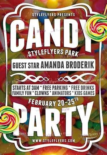 Candy Party Psd Flyer Template 16163 Styleflyers