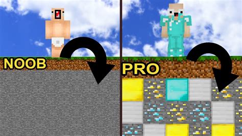 Noob Vs Pro Minerando L Minecraft Youtube