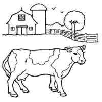 Desenho De Vaca No Pasto Para Colorir Tudodesenhos