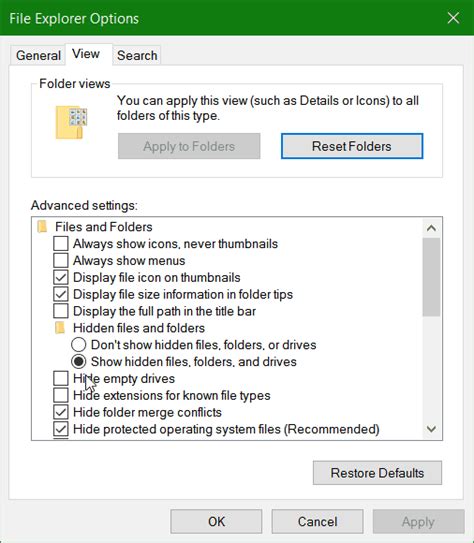 How To Show Hidden Files And Folders In Windows 10