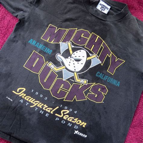 Vtg 1993 94 The Mighty Ducks Inaugural Season T Shirt Sz L Anaheim Cali