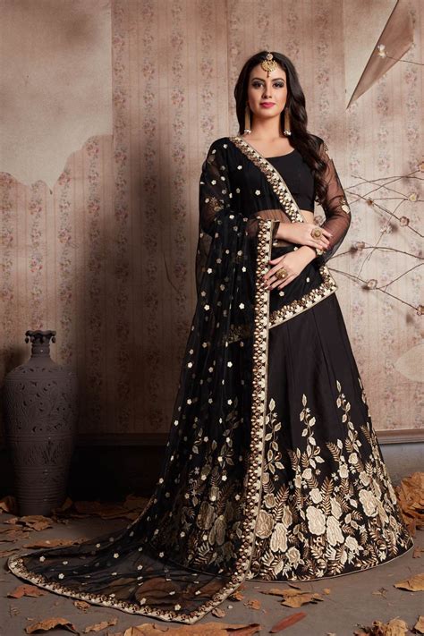 Indian Designer Black Lehenga Choli Crepe Lehenga Choli Latest Etsy